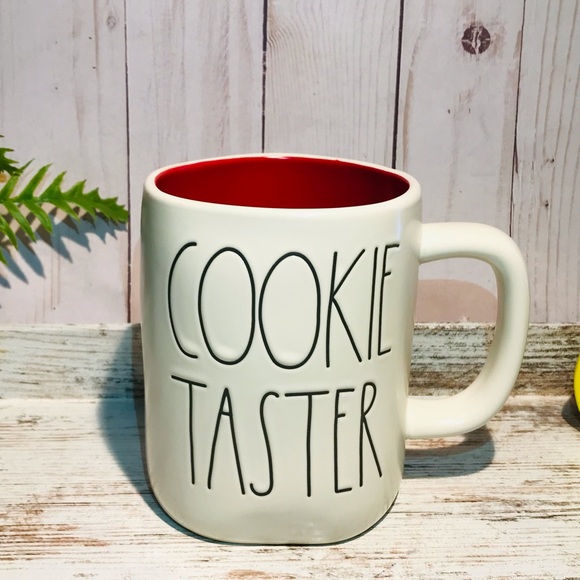 Rae Dunn COOKIE TASTER mug red interior - Picture 5 of 5